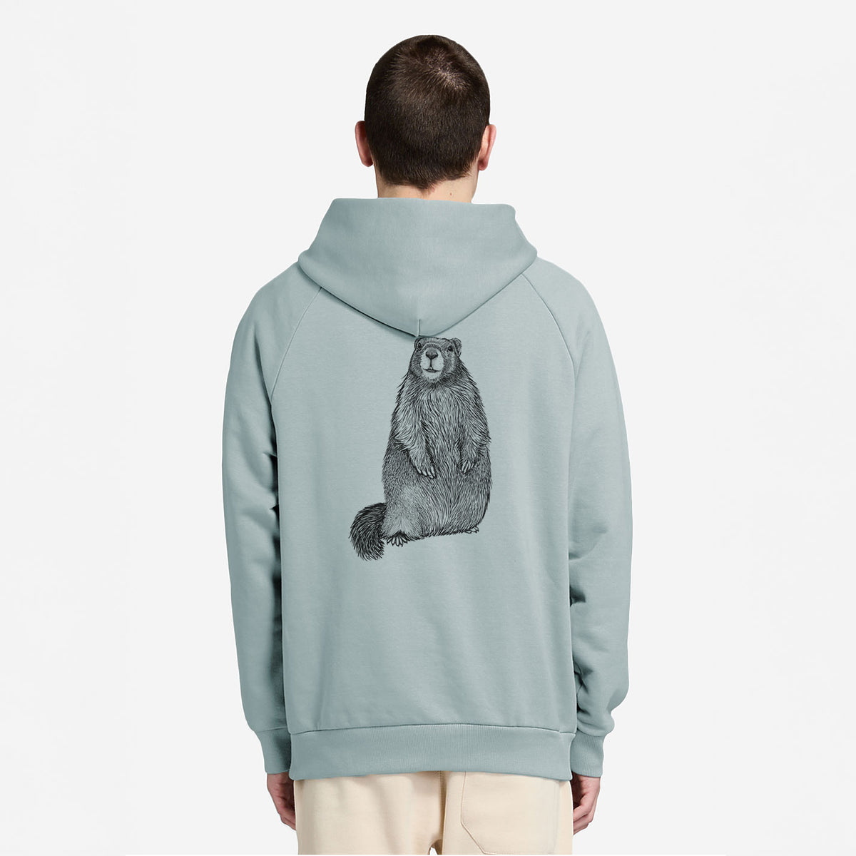 Yellow-bellied Marmot - Marmota flaviventris - UltraLuxe Heavyweight French Terry Hoodie