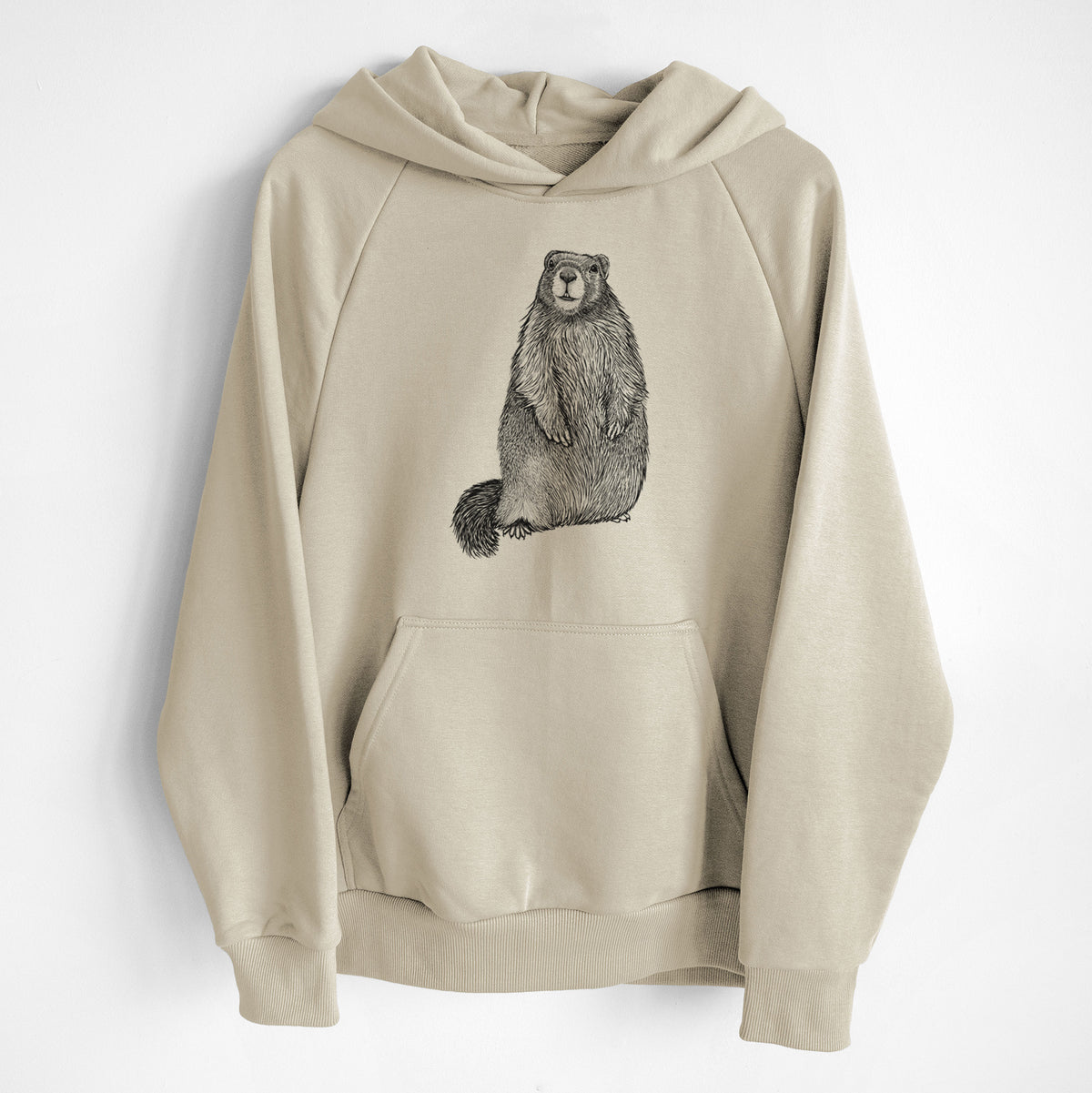 Yellow-bellied Marmot - Marmota flaviventris - UltraLuxe Heavyweight French Terry Hoodie