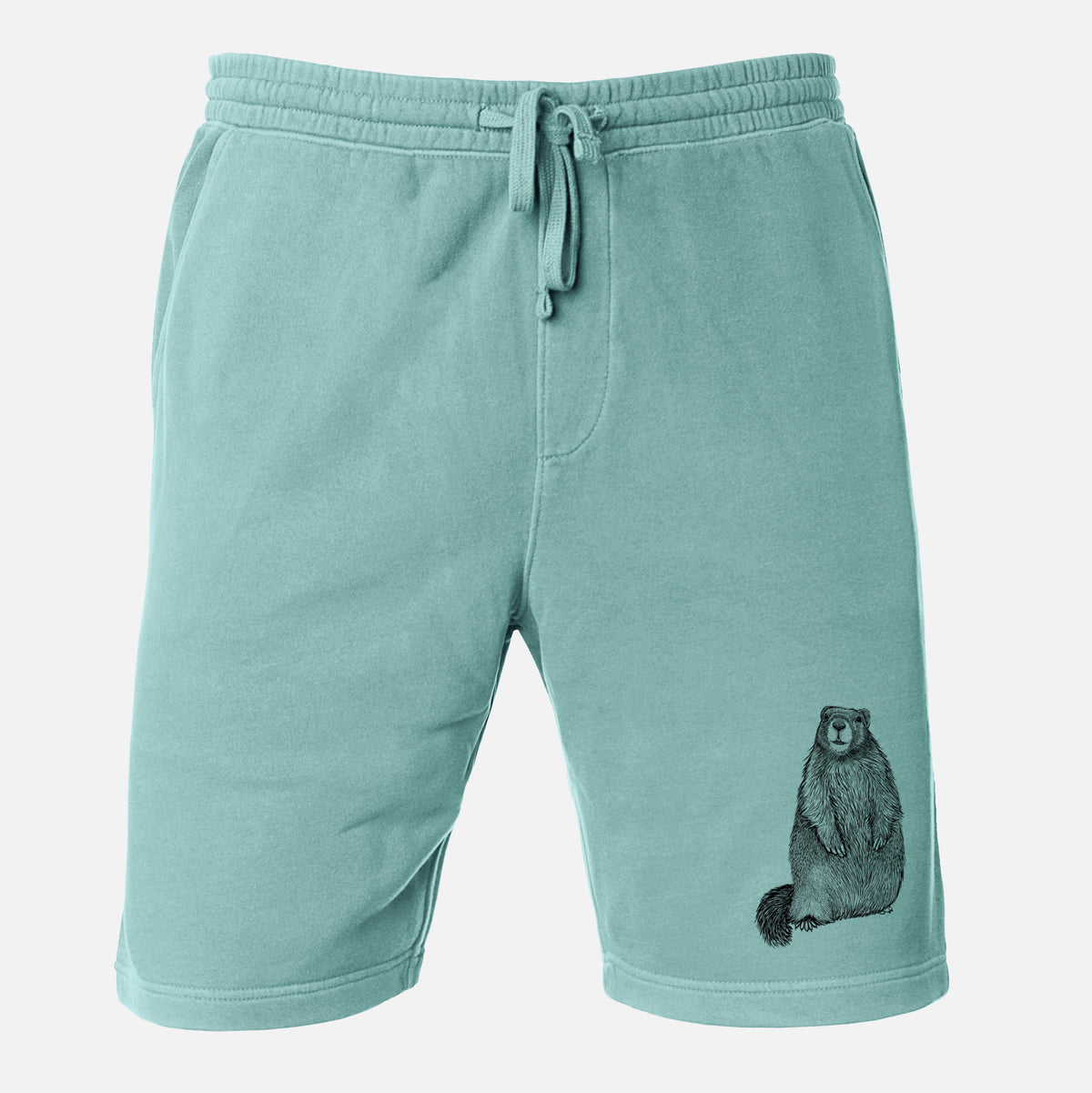 Yellow-bellied Marmot - Marmota flaviventris - Unisex Pigment Dyed Shorts
