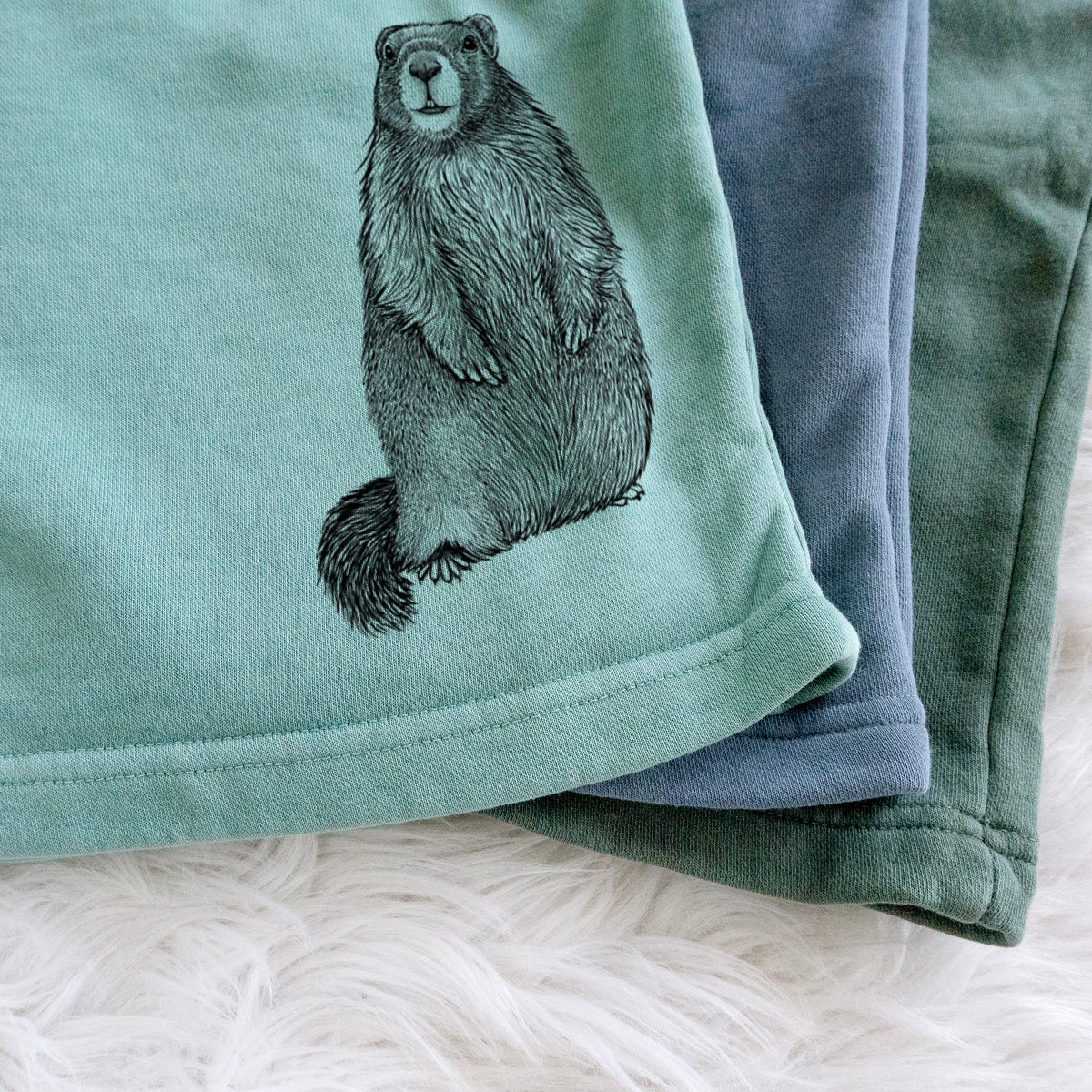 Yellow-bellied Marmot - Marmota flaviventris - Unisex Pigment Dyed Shorts