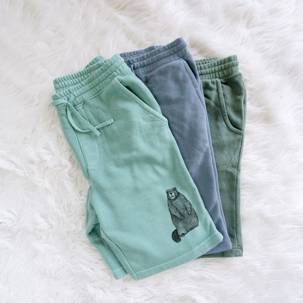 Yellow-bellied Marmot - Marmota flaviventris - Unisex Pigment Dyed Shorts