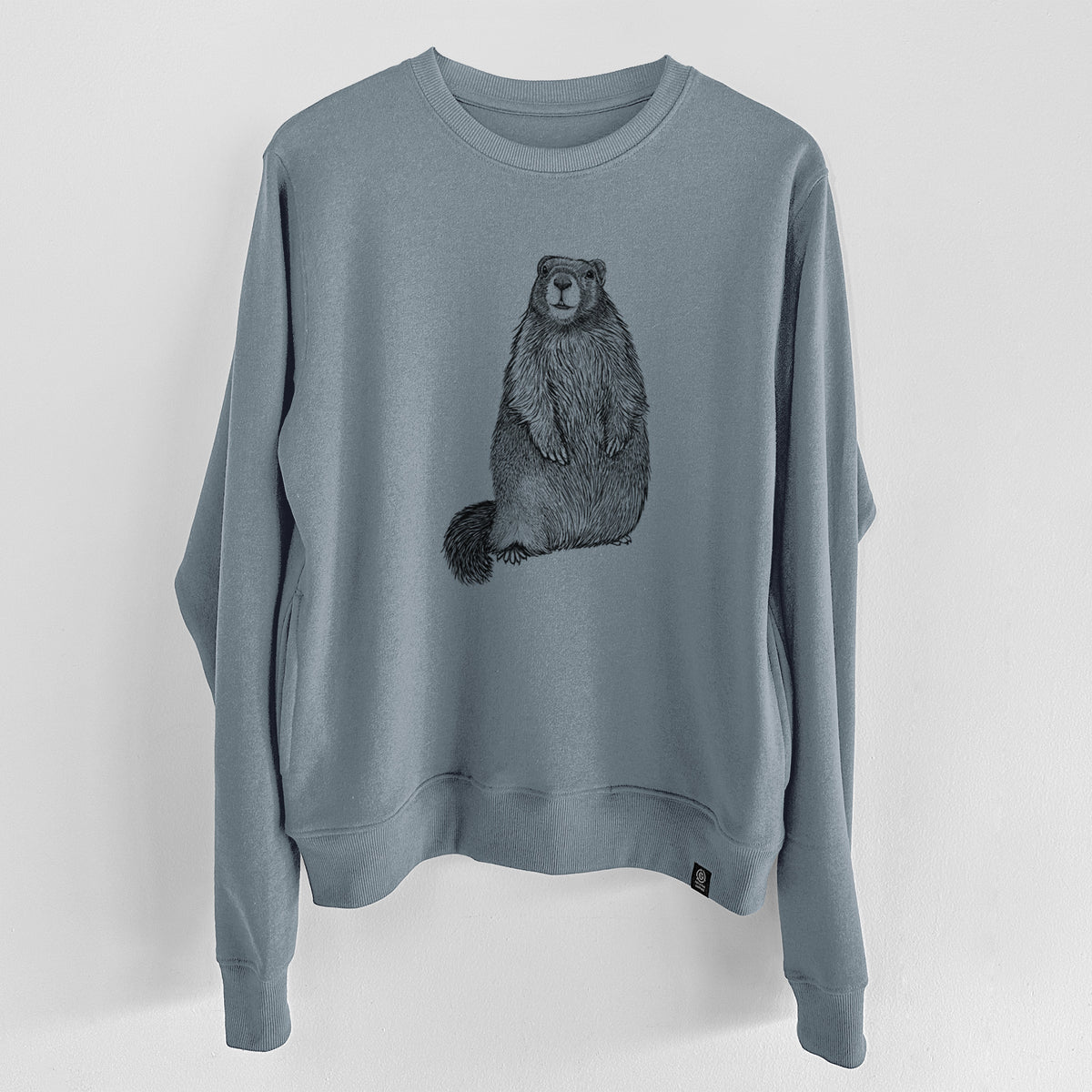 Yellow-bellied Marmot - Marmota flaviventris  - Unisex Reclaimed Crewneck Sweatshirt