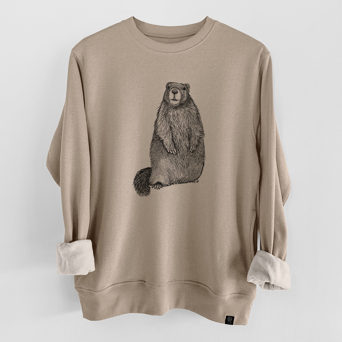 Yellow-bellied Marmot - Marmota flaviventris  - Unisex Reclaimed Crewneck Sweatshirt