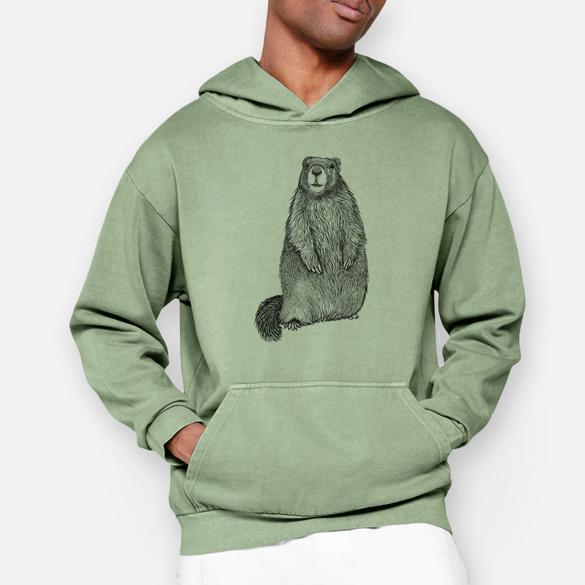 Yellow-bellied Marmot - Marmota flaviventris  - Urban Heavyweight Hoodie