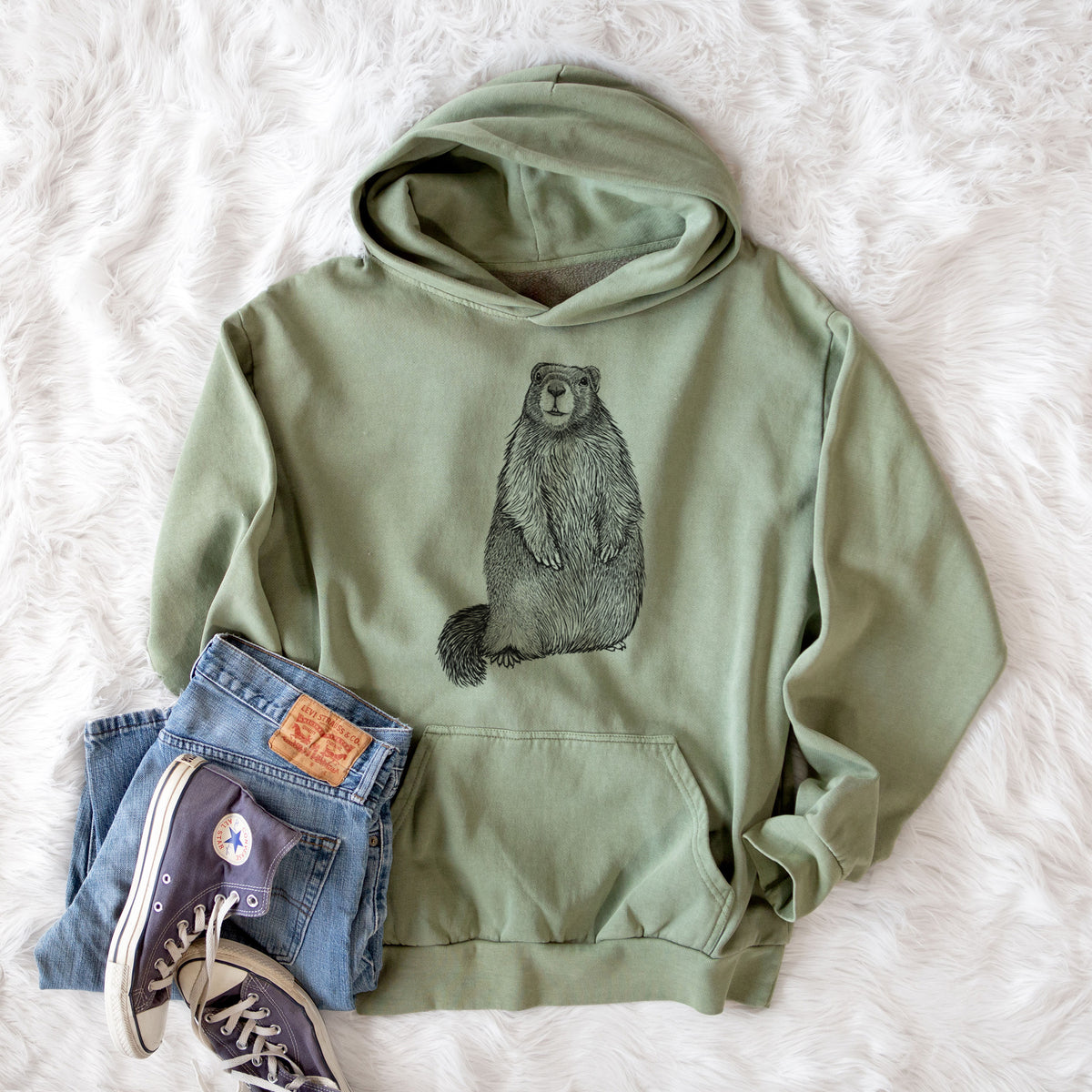 Yellow-bellied Marmot - Marmota flaviventris  - Urban Heavyweight Hoodie