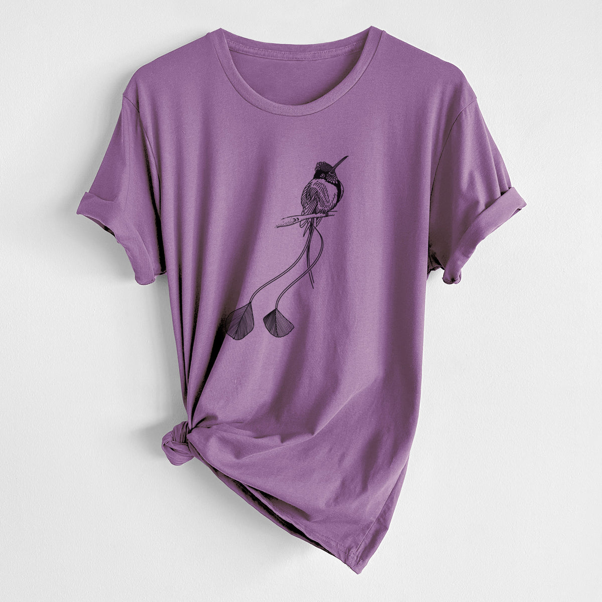 CLOSEOUT - Marvelous Spatuletail Hummingbird - Unisex Crewneck - Made in USA - 100% Organic Cotton