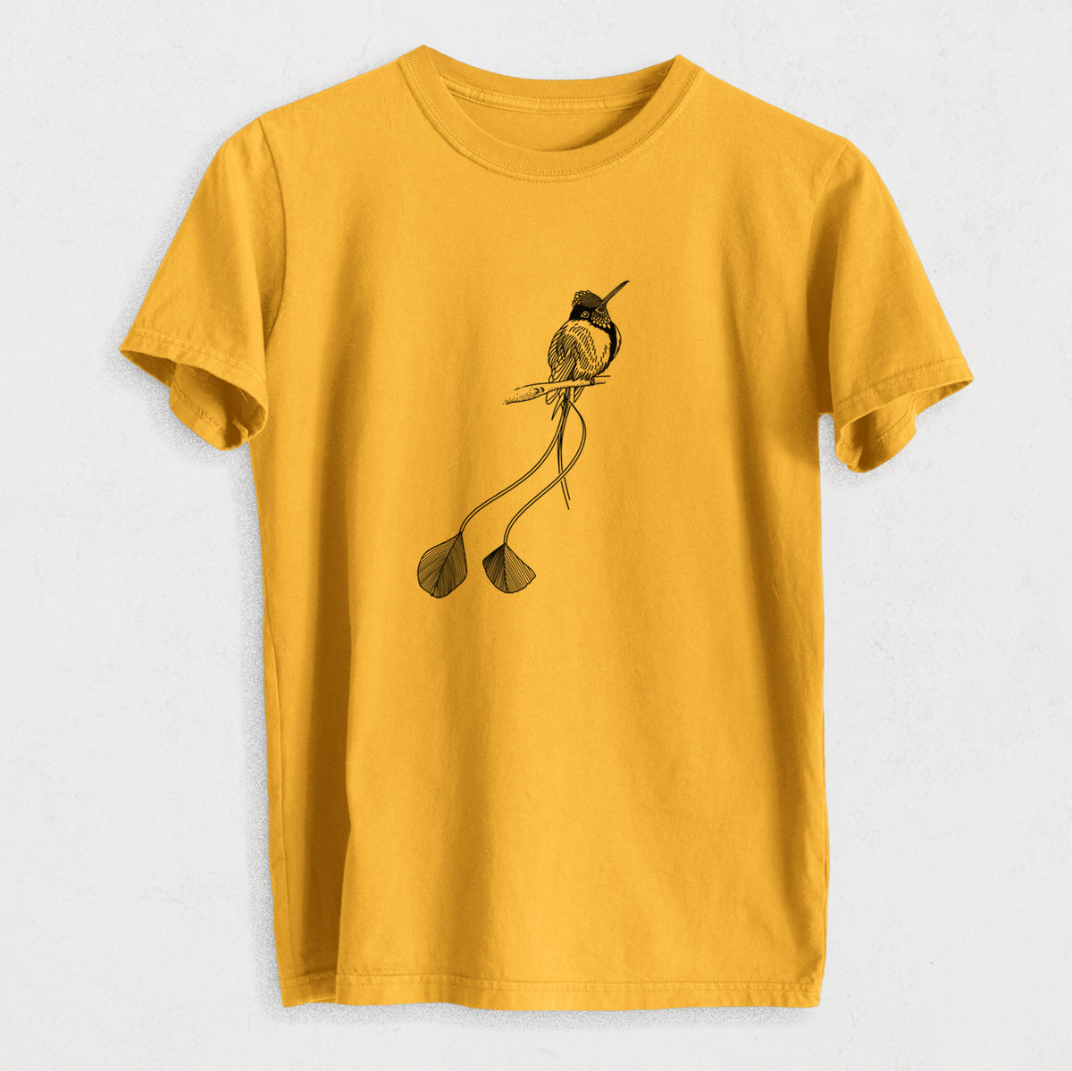 Marvelous Spatuletail Hummingbird - Heavyweight Men&#39;s 100% Organic Cotton Tee