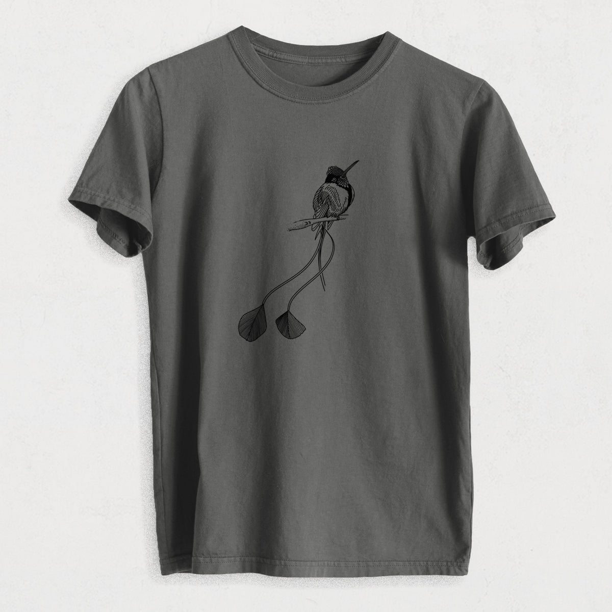 Marvelous Spatuletail Hummingbird - Heavyweight Men&#39;s 100% Organic Cotton Tee