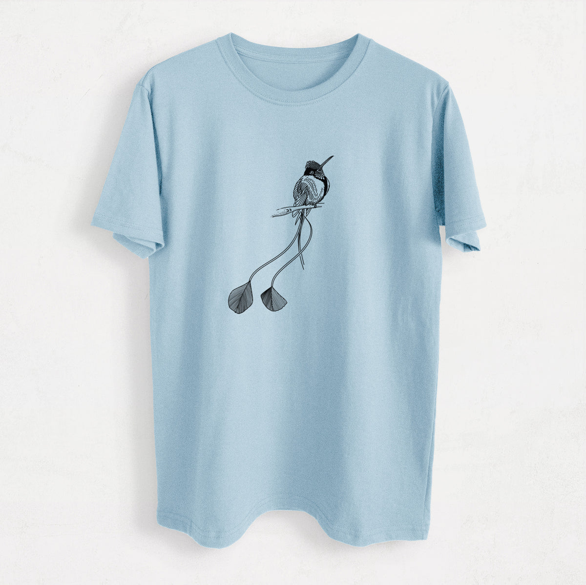 Marvelous Spatuletail Hummingbird - Heavyweight Men&#39;s 100% Organic Cotton Tee