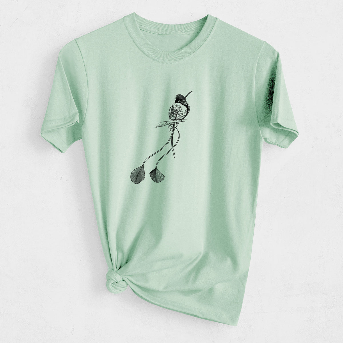 Marvelous Spatuletail Hummingbird - Heavyweight Men&#39;s 100% Organic Cotton Tee
