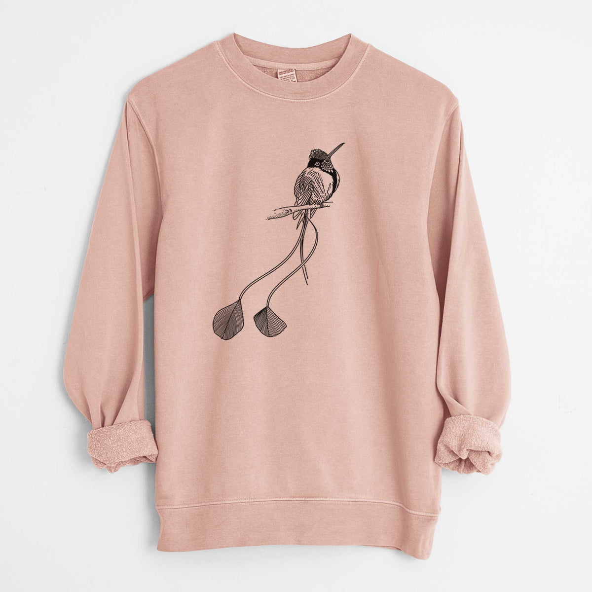 Marvelous Spatuletail Hummingbird - Unisex Pigment Dyed Crew Sweatshirt