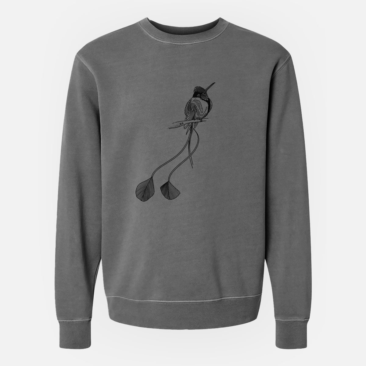 Marvelous Spatuletail Hummingbird - Unisex Pigment Dyed Crew Sweatshirt