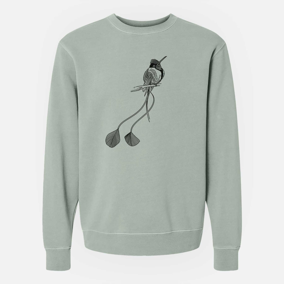 Marvelous Spatuletail Hummingbird - Unisex Pigment Dyed Crew Sweatshirt