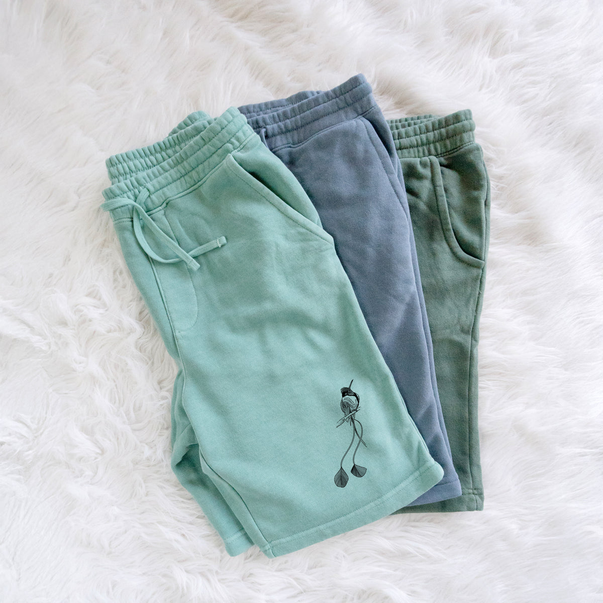 Marvelous Spatuletail Hummingbird - Unisex Pigment Dyed Shorts