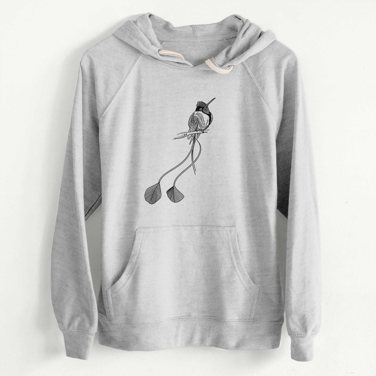 CLEARANCE - Marvelous Spatuletail Hummingbird  - Unisex Slim Fit Loopback Terry Hoodie