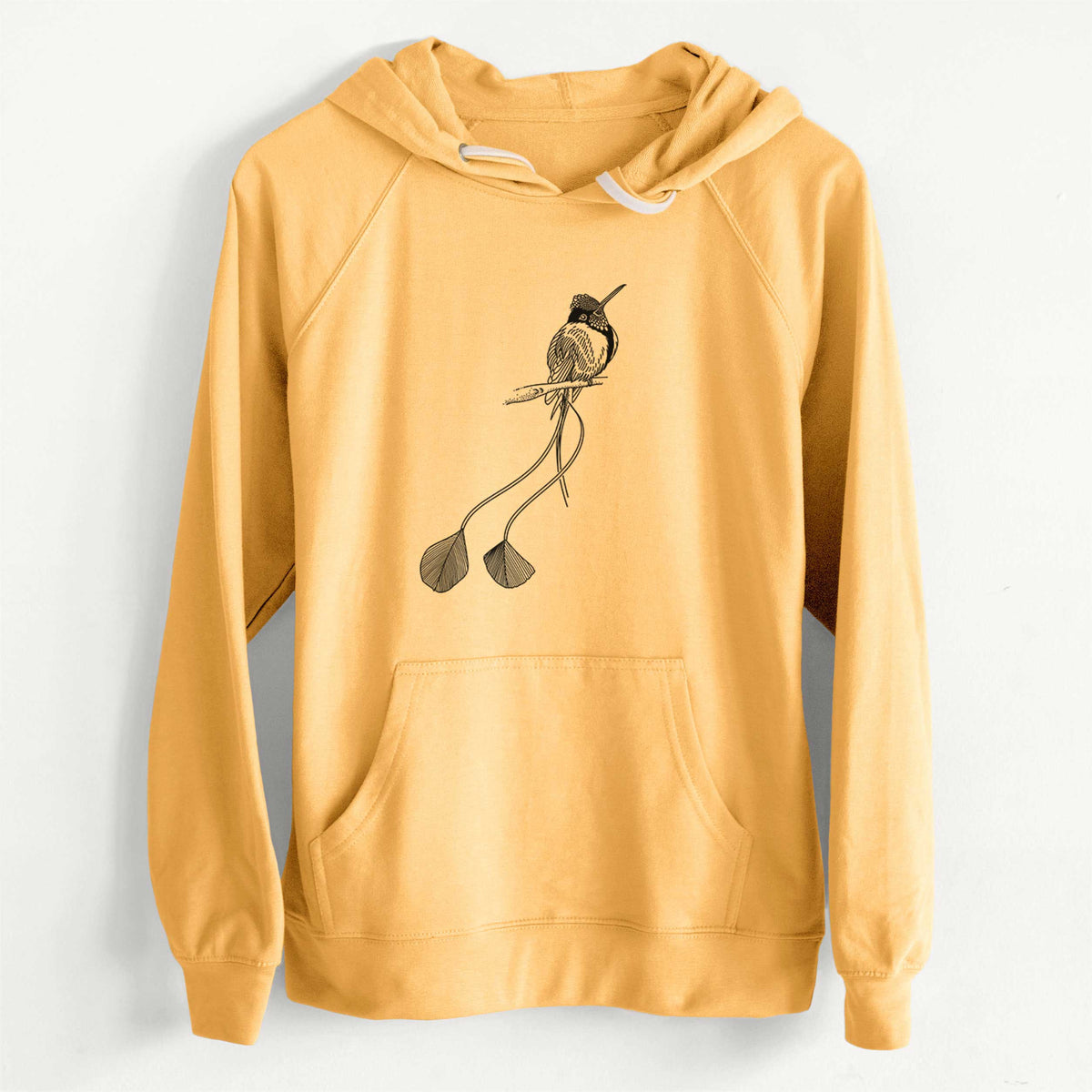 CLEARANCE - Marvelous Spatuletail Hummingbird  - Unisex Slim Fit Loopback Terry Hoodie