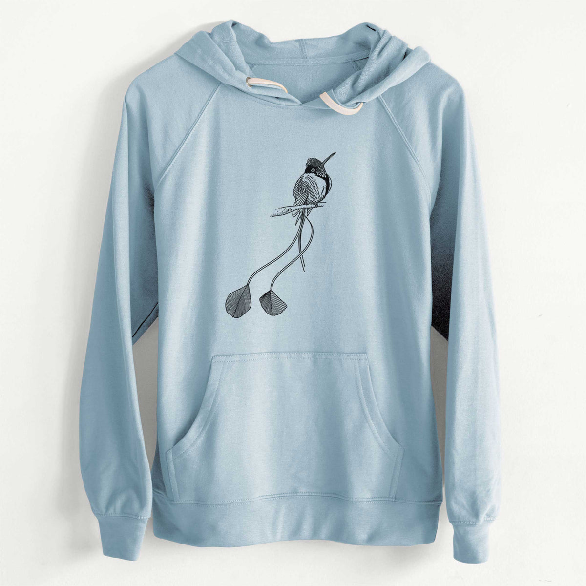 CLEARANCE - Marvelous Spatuletail Hummingbird  - Unisex Slim Fit Loopback Terry Hoodie