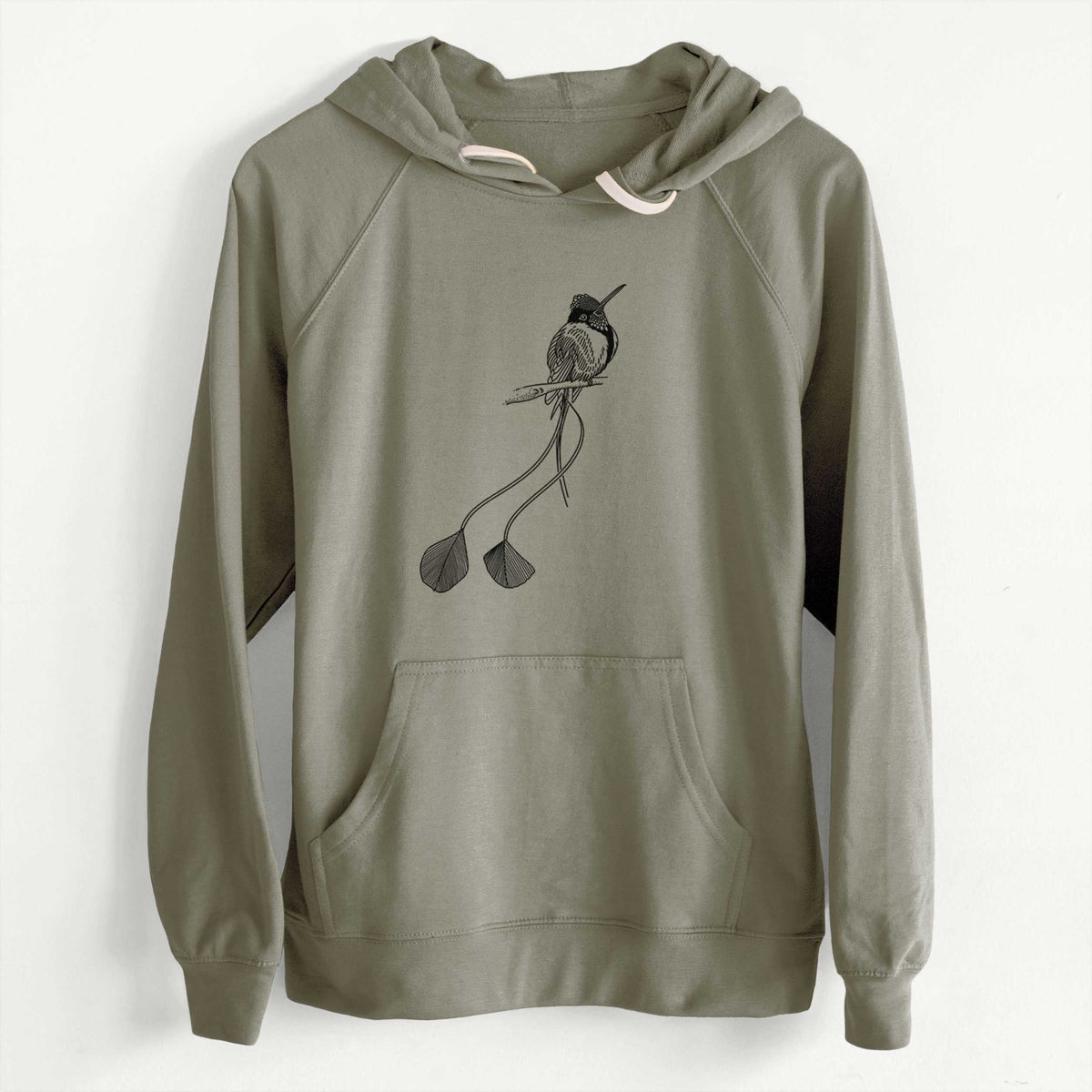 CLEARANCE - Marvelous Spatuletail Hummingbird  - Unisex Slim Fit Loopback Terry Hoodie