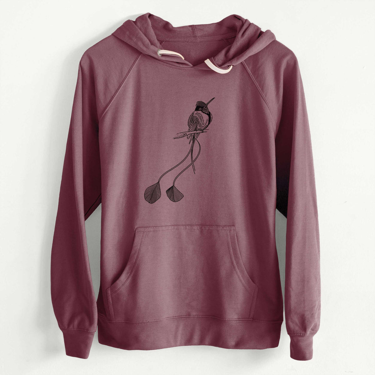 CLEARANCE - Marvelous Spatuletail Hummingbird  - Unisex Slim Fit Loopback Terry Hoodie