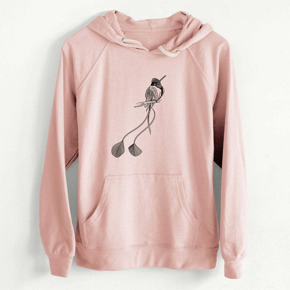 CLEARANCE - Marvelous Spatuletail Hummingbird  - Unisex Slim Fit Loopback Terry Hoodie