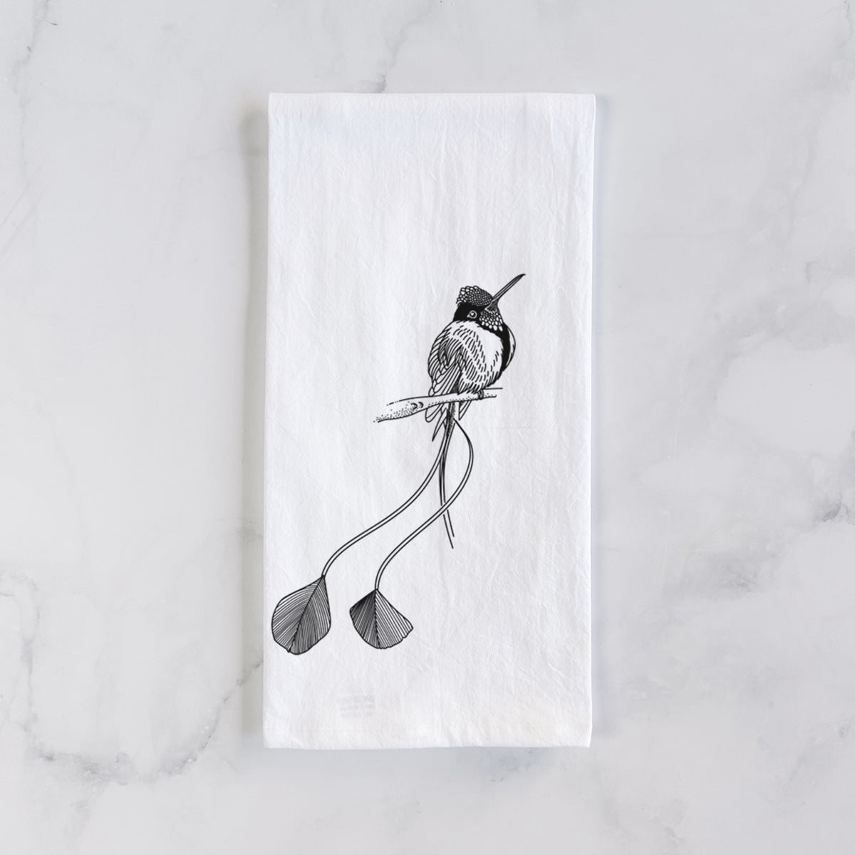 Marvelous Spatuletail Hummingbird Tea Towel