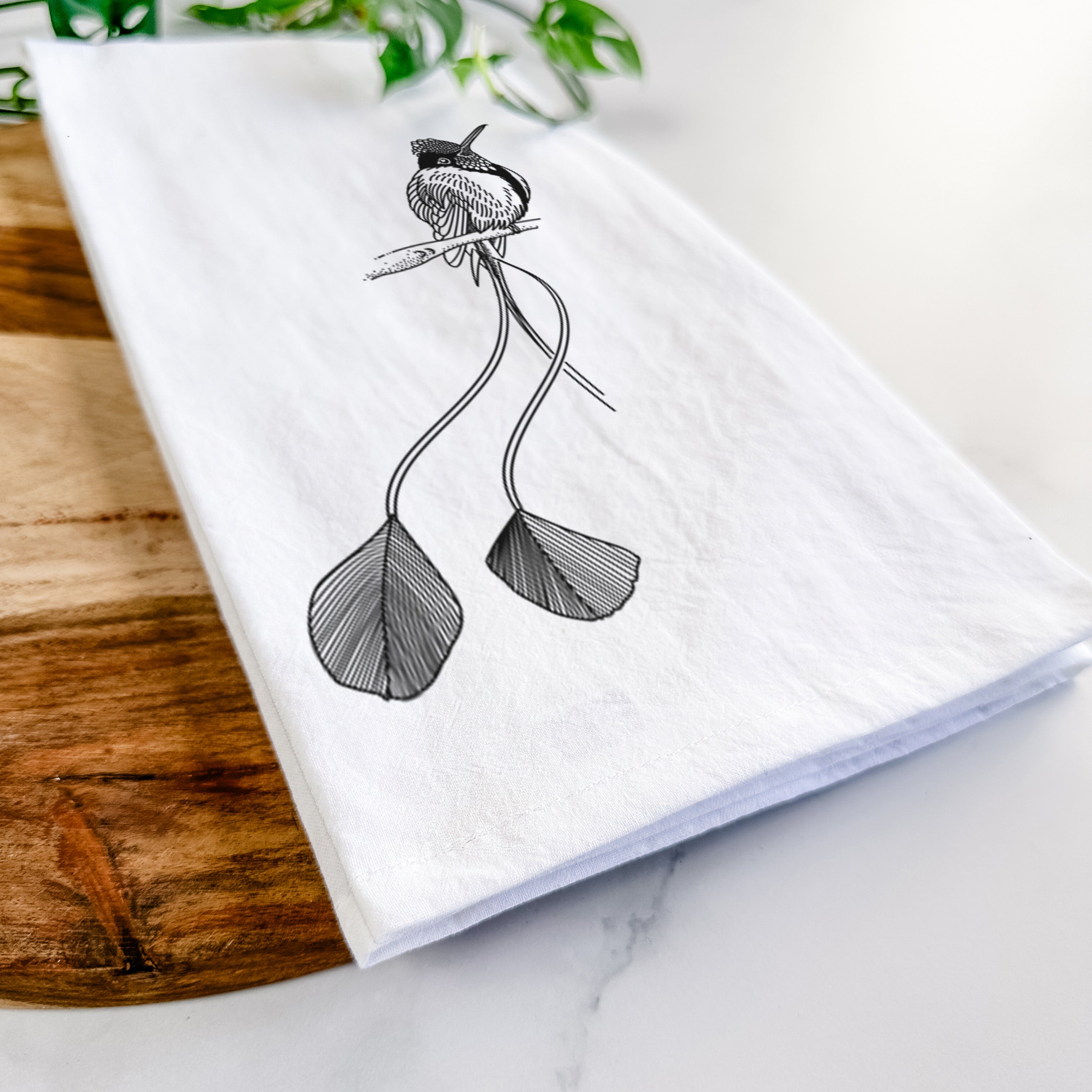 Marvelous Spatuletail Hummingbird Tea Towel