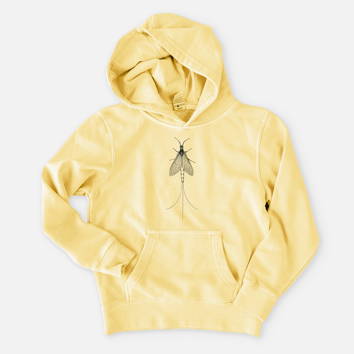 Ephemera Danica - Mayfly - Youth Pigment Dyed Hoodie