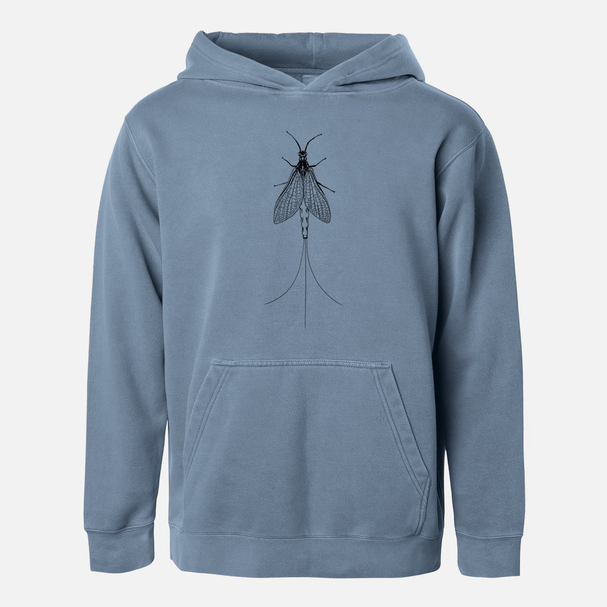 Ephemera Danica - Mayfly - Youth Pigment Dyed Hoodie