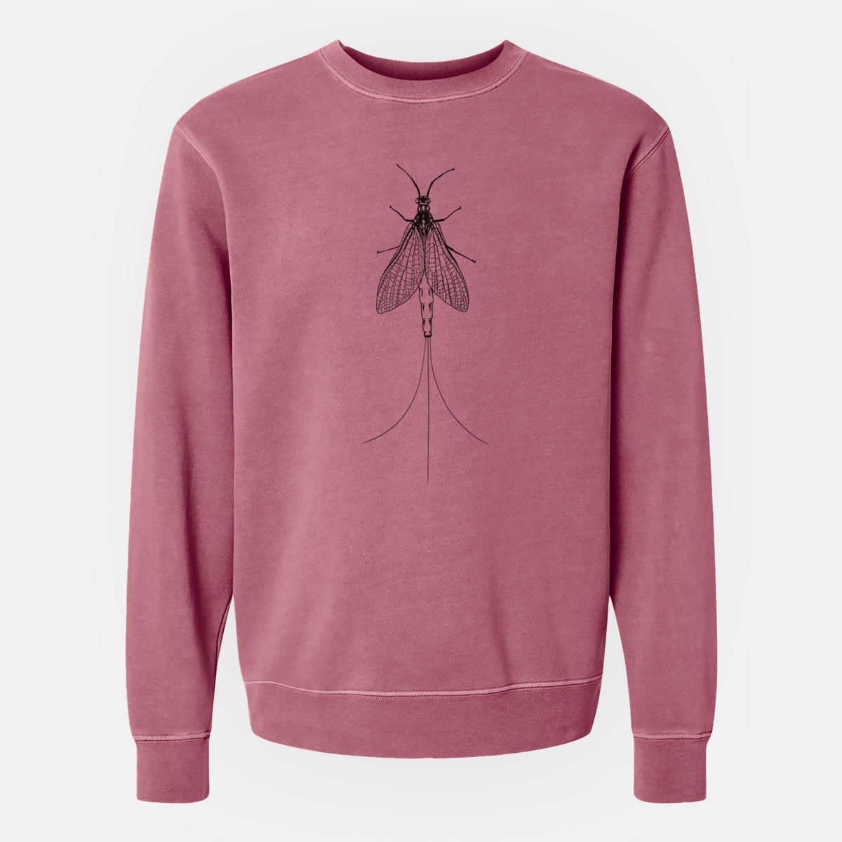 Ephemera Danica - Mayfly - Unisex Pigment Dyed Crew Sweatshirt