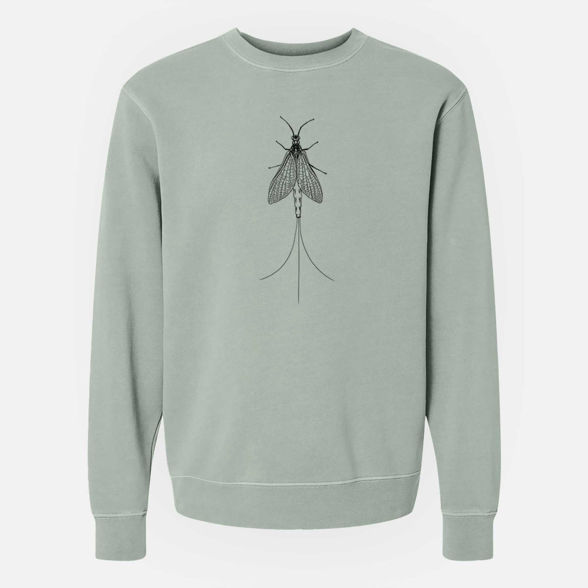 Ephemera Danica - Mayfly - Unisex Pigment Dyed Crew Sweatshirt