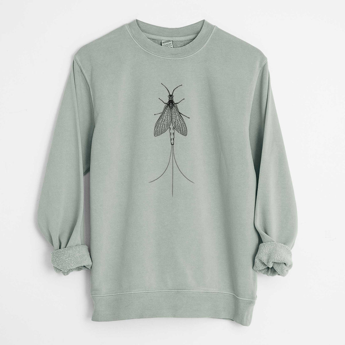 Ephemera Danica - Mayfly - Unisex Pigment Dyed Crew Sweatshirt