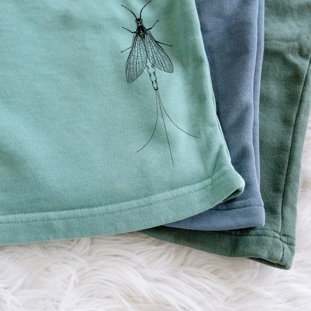 Ephemera Danica - Mayfly - Unisex Pigment Dyed Shorts