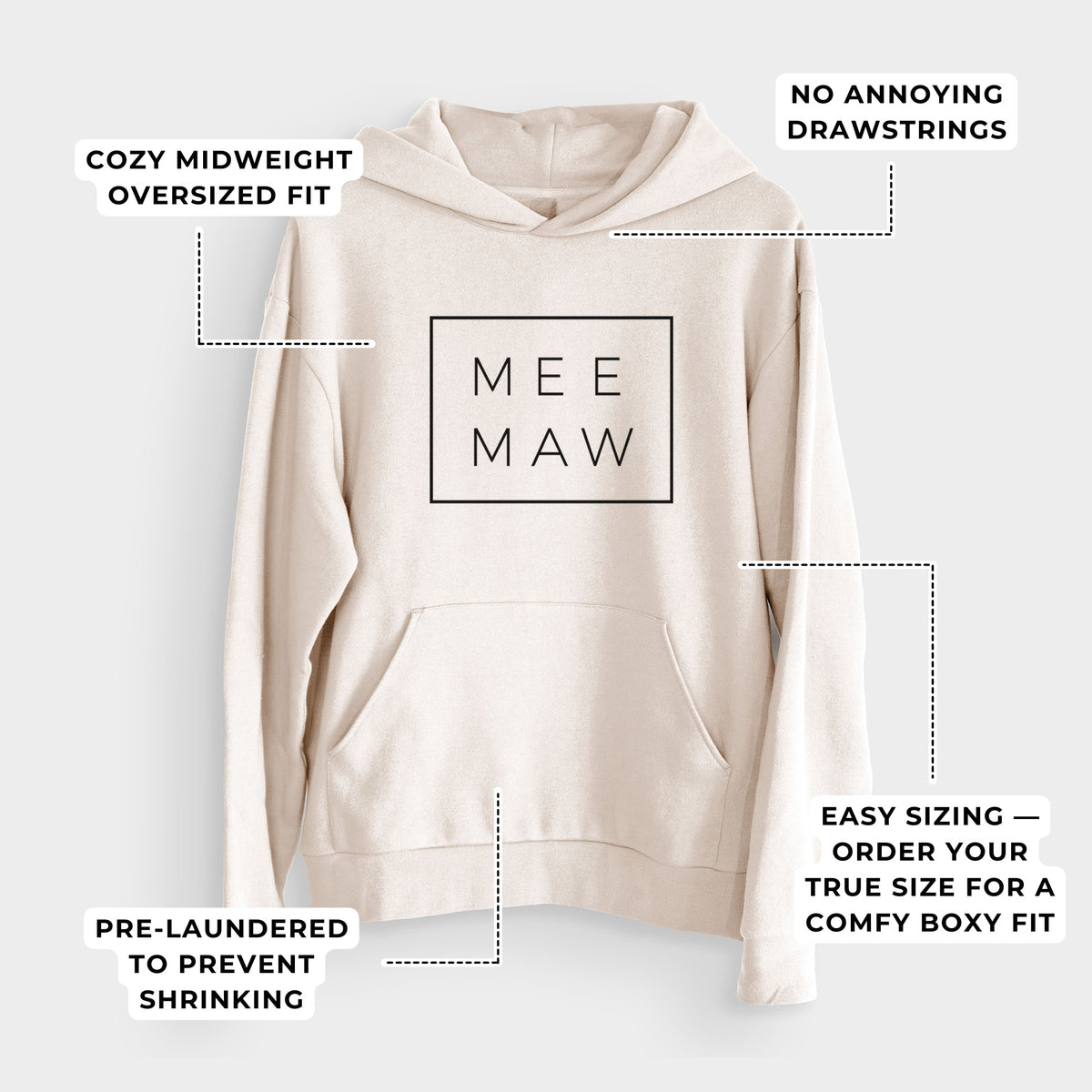 Mee Maw Boxed  - Bodega Midweight Hoodie