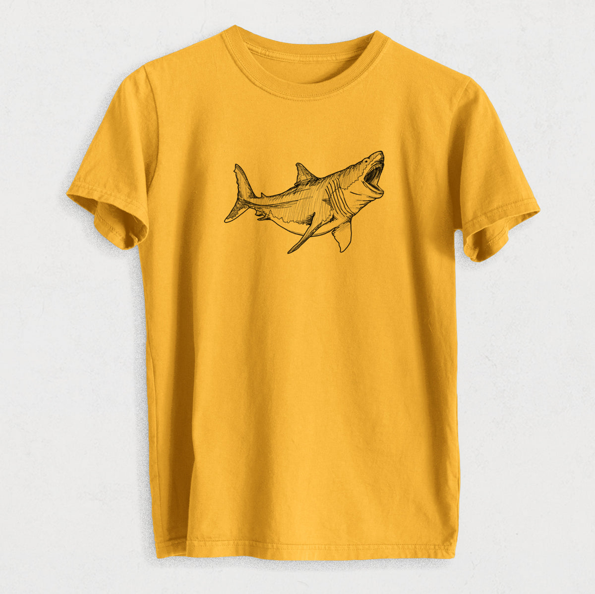 Megalodon - Otodus Megalodon - Heavyweight Men&#39;s 100% Organic Cotton Tee
