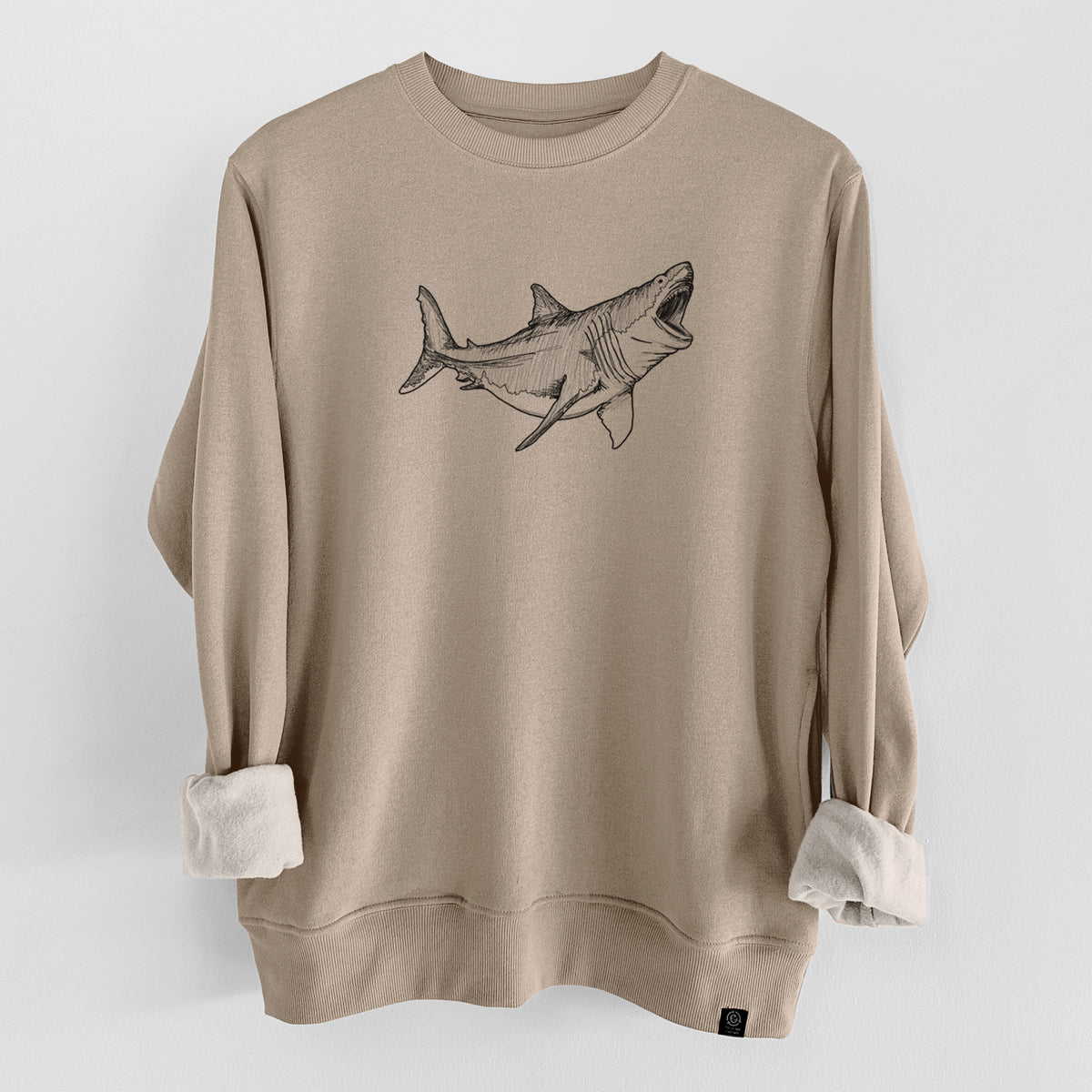 Megalodon - Otodus Megalodon  - Unisex Reclaimed Crewneck Sweatshirt