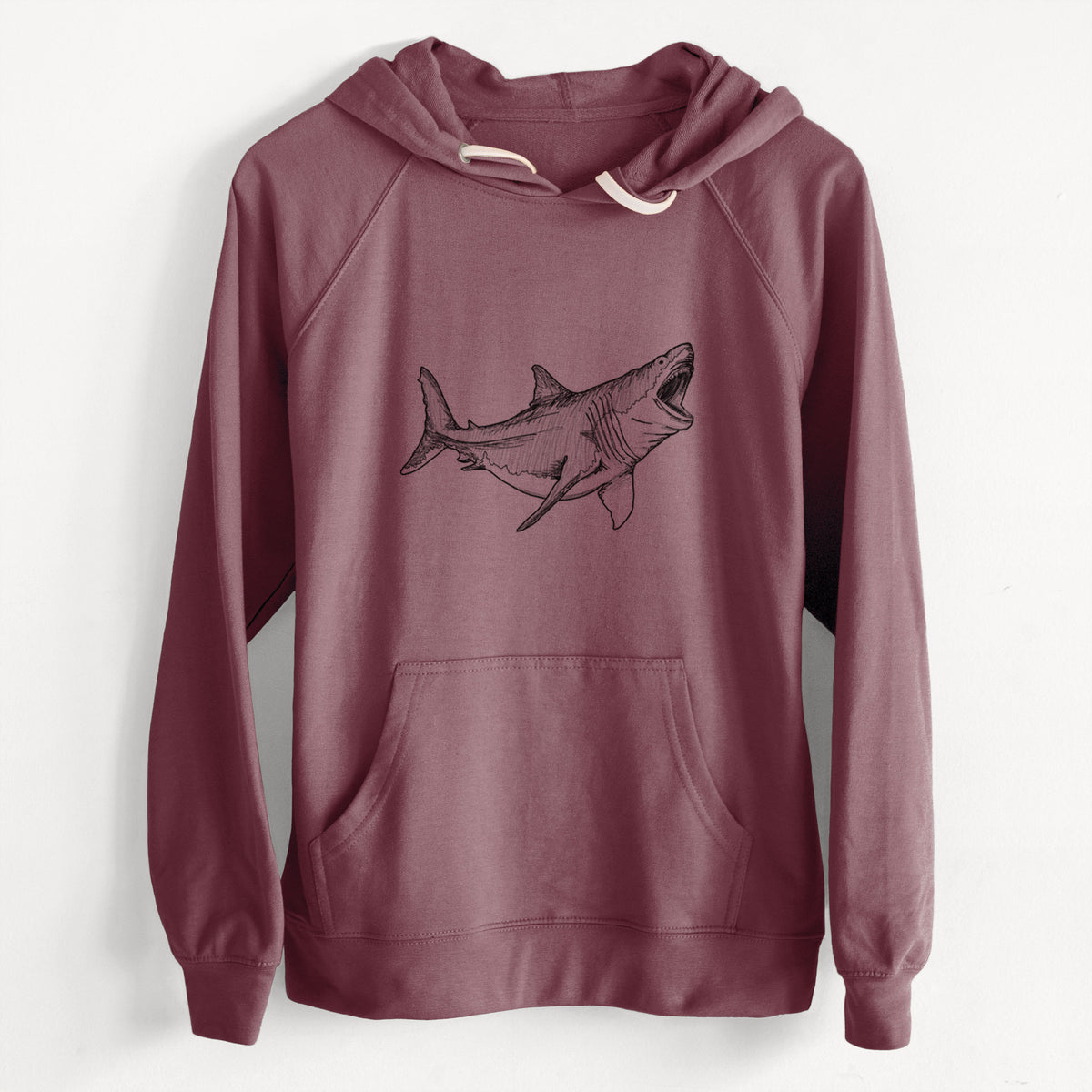 CLEARANCE - Megalodon - Otodus Megalodon  - Unisex Slim Fit Loopback Terry Hoodie