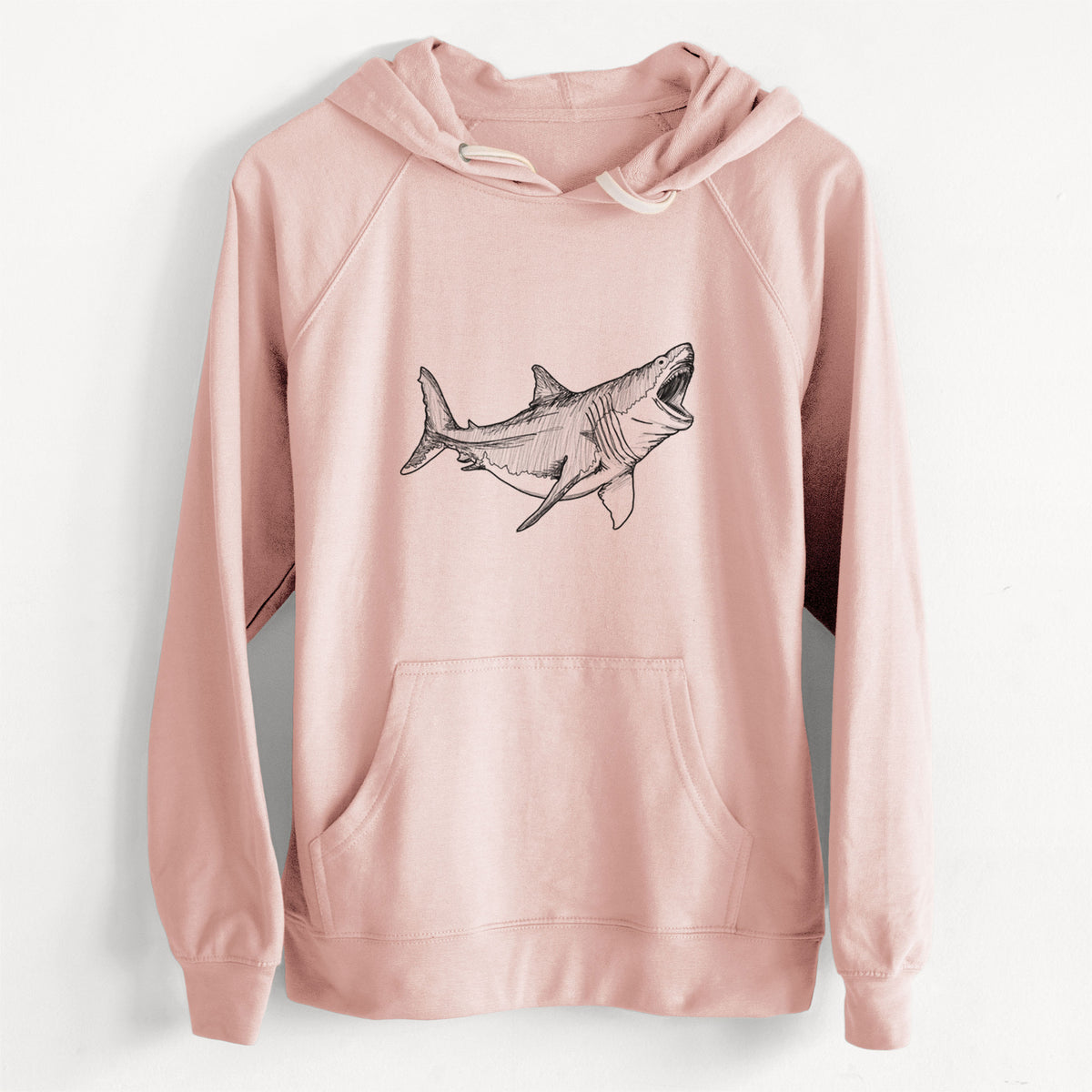 CLEARANCE - Megalodon - Otodus Megalodon  - Unisex Slim Fit Loopback Terry Hoodie