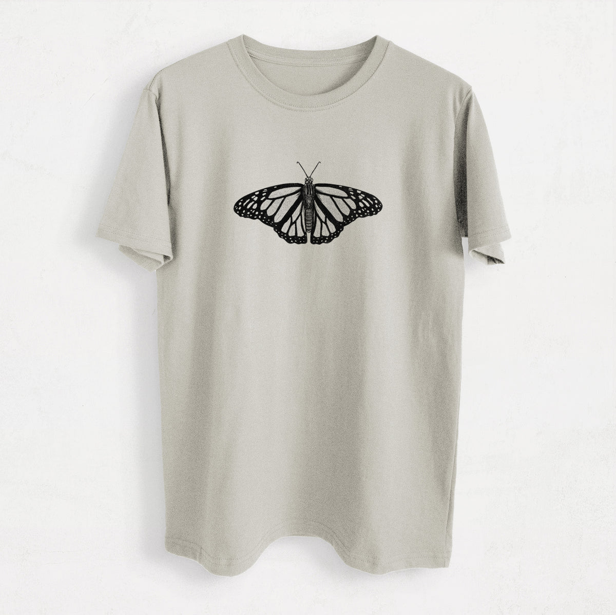Danaus plexippus - Monarch Butterfly - Heavyweight Men&#39;s 100% Organic Cotton Tee