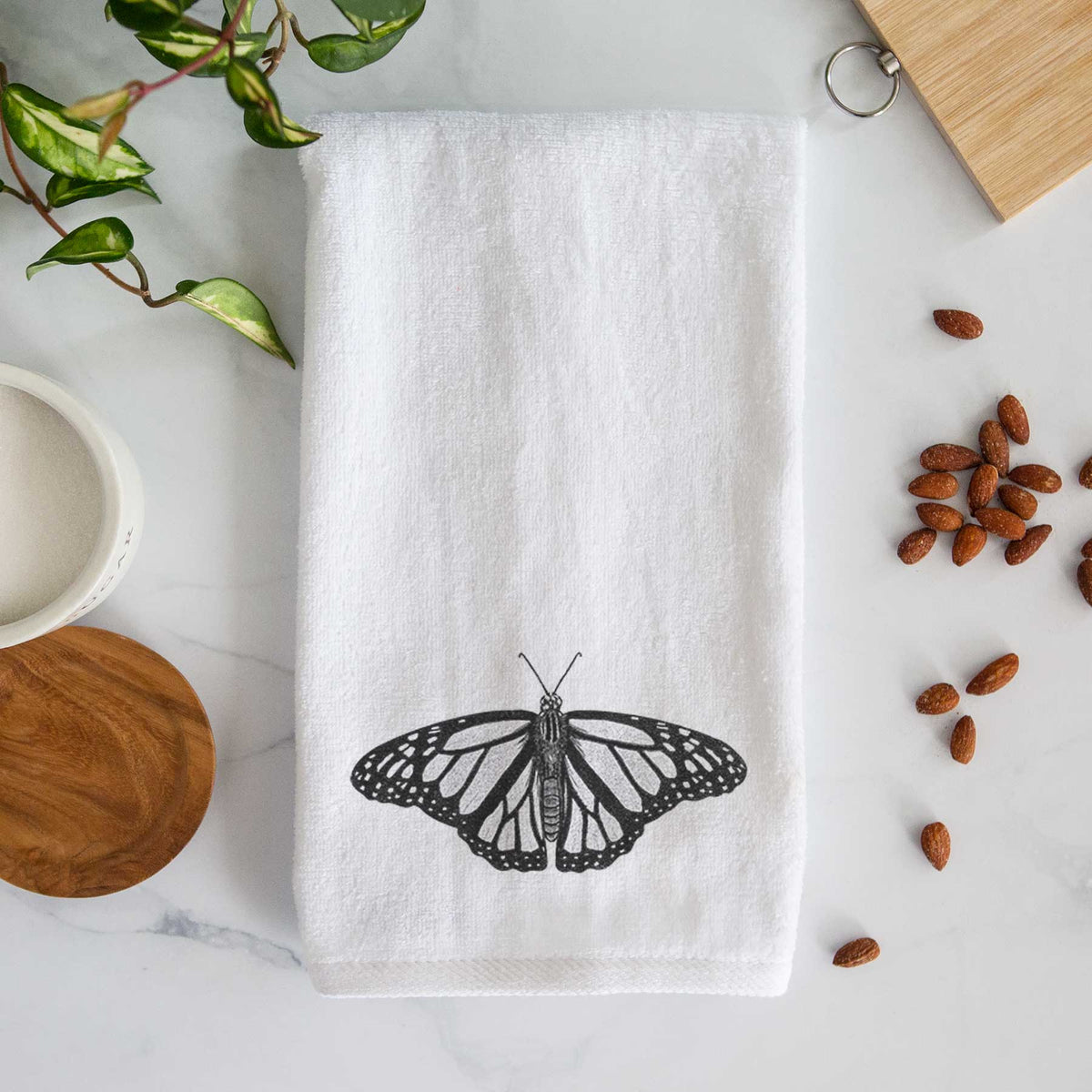 Danaus plexippus - Monarch Butterfly Premium Decorative Hand Towel