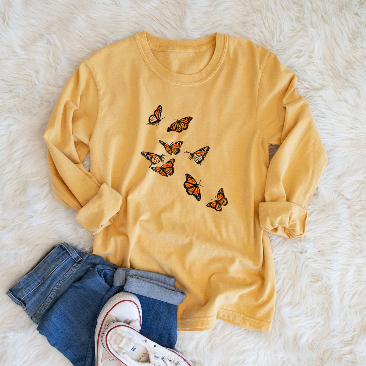 Monarch Migration - Unisex Comfort Colors 100% Cotton Long Sleeve
