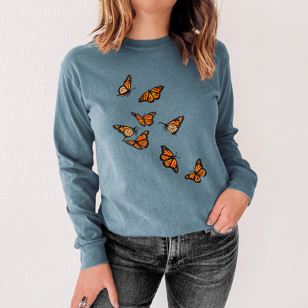 Monarch Migration - Unisex Comfort Colors 100% Cotton Long Sleeve