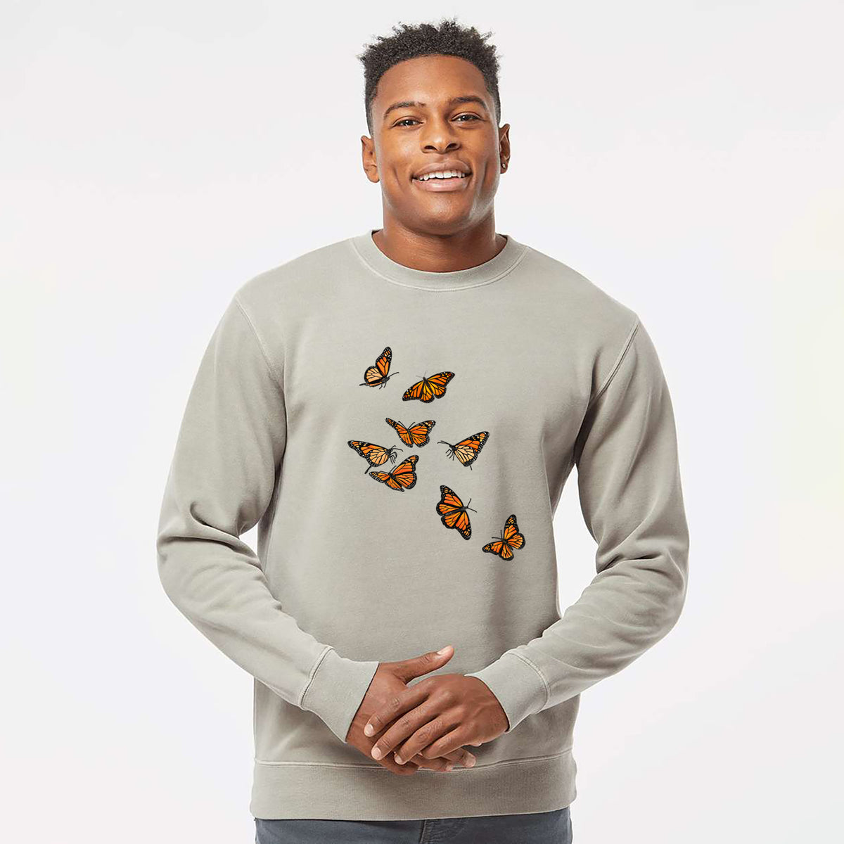 Monarch Migration - Unisex Pigment Dyed Crew Sweatshirt
