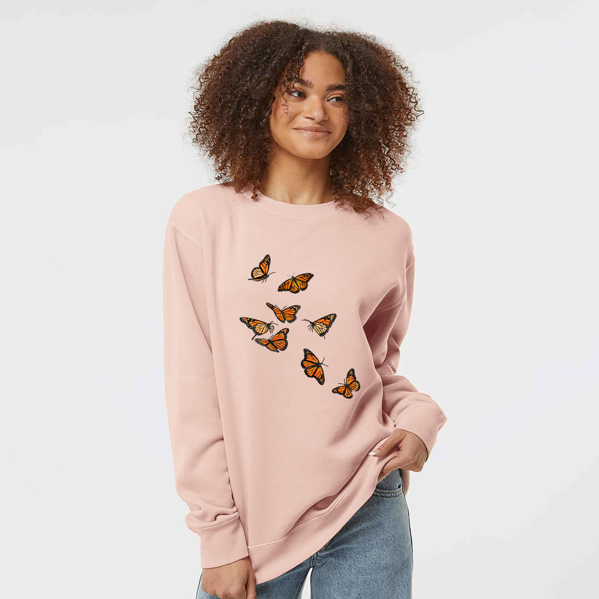 Monarch Migration - Unisex Pigment Dyed Crew Sweatshirt