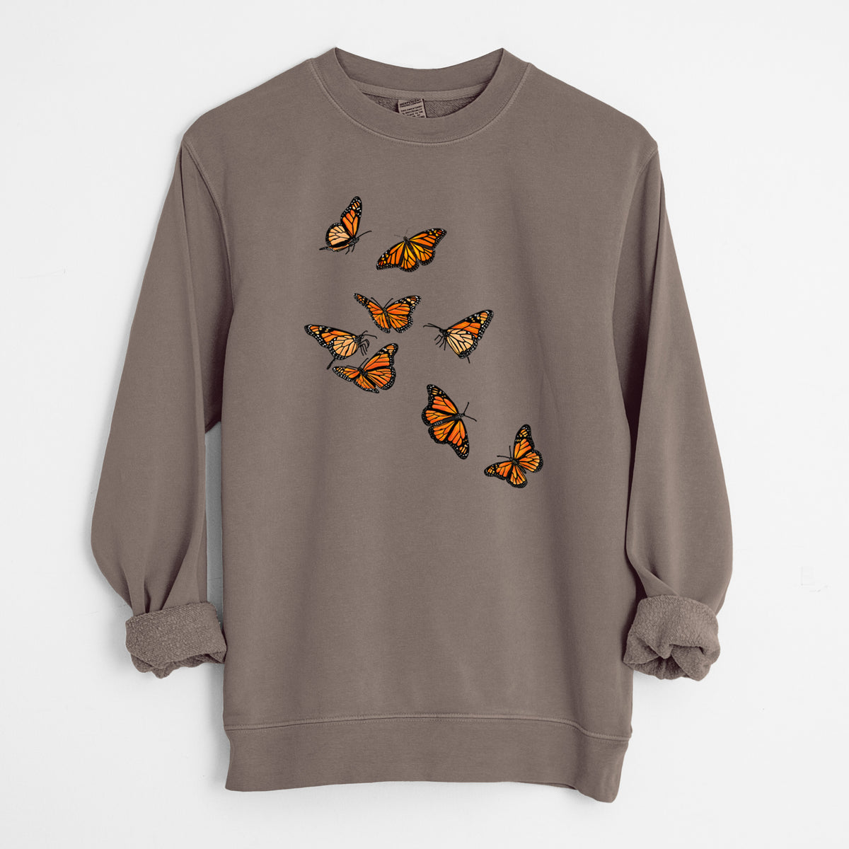 Monarch Migration - Unisex Pigment Dyed Crew Sweatshirt in Espresso