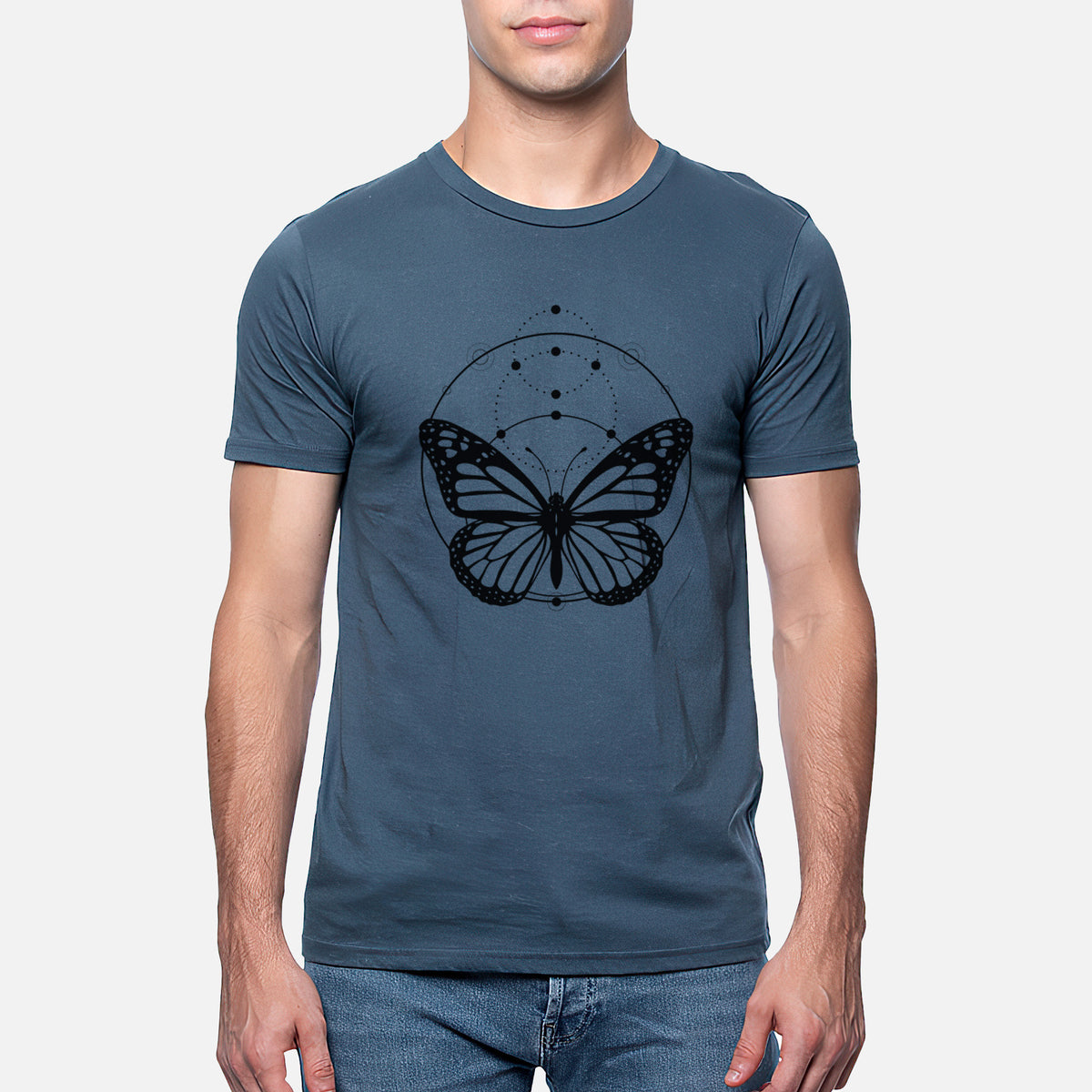 CLOSEOUT - Monarch Symmetry - Unisex Crewneck - Made in USA - 100% Organic Cotton