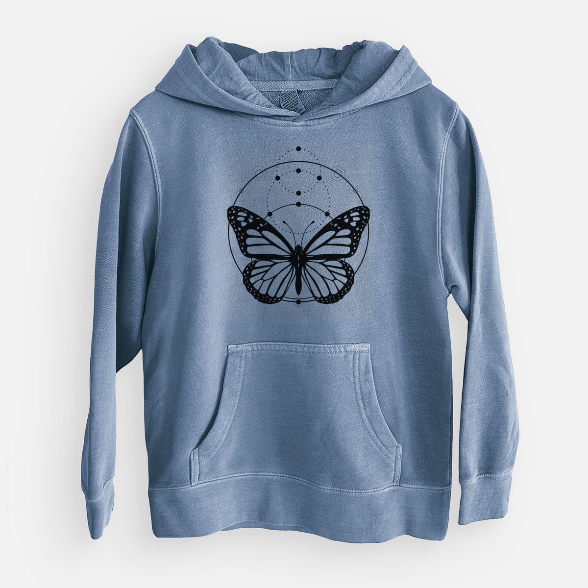 Monarch Symmetry - Youth Pigment Dyed Hoodie