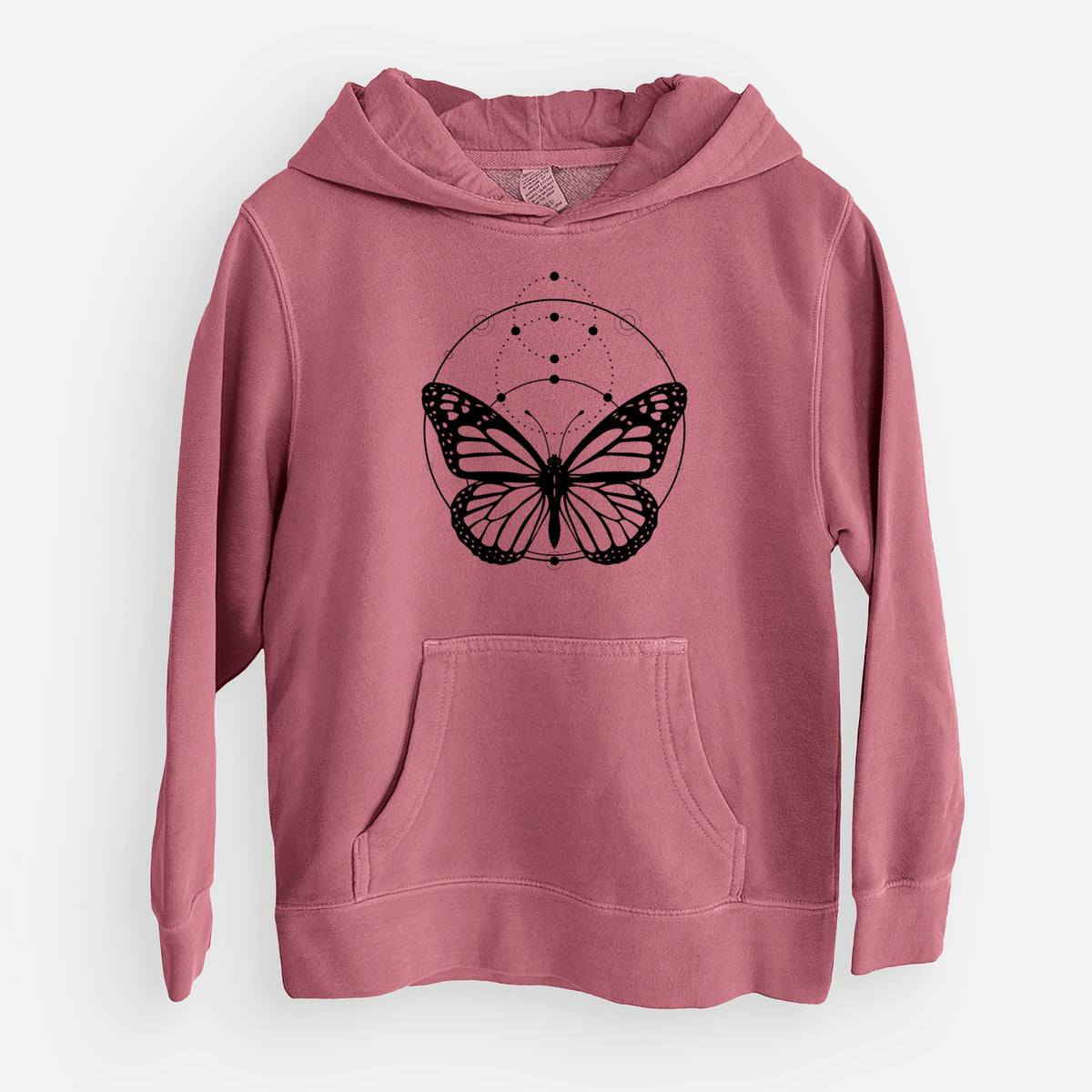 Monarch Symmetry - Youth Pigment Dyed Hoodie