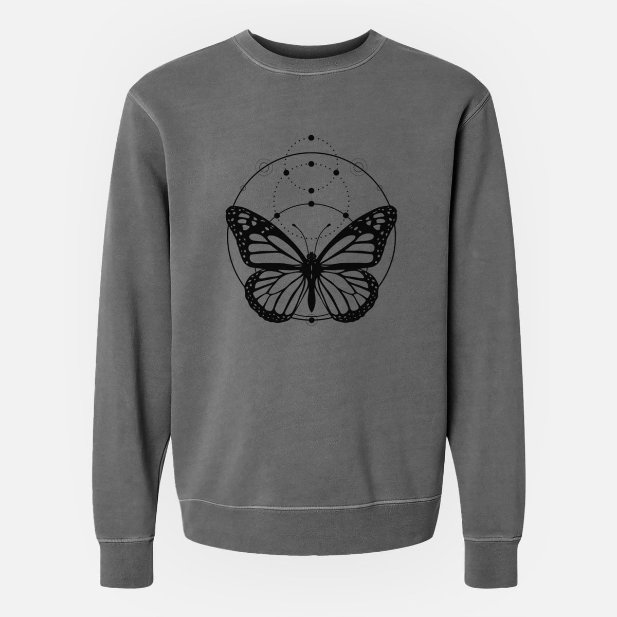 Monarch Symmetry - Unisex Pigment Dyed Crew Sweatshirt