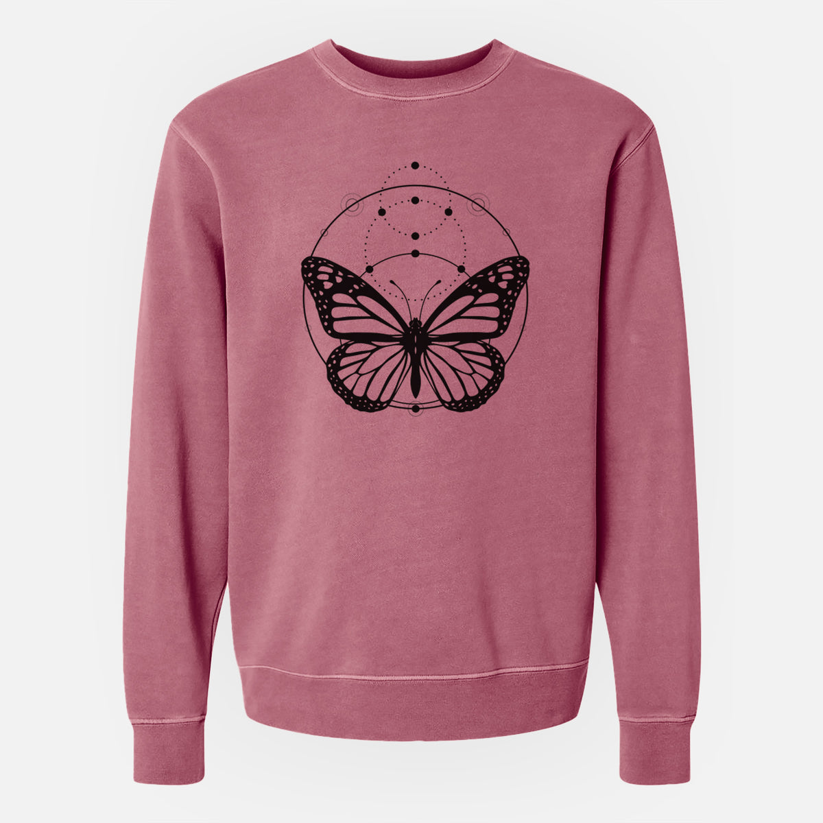 Monarch Symmetry - Unisex Pigment Dyed Crew Sweatshirt