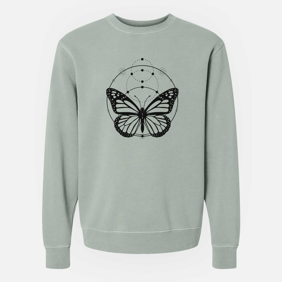 Monarch Symmetry - Unisex Pigment Dyed Crew Sweatshirt